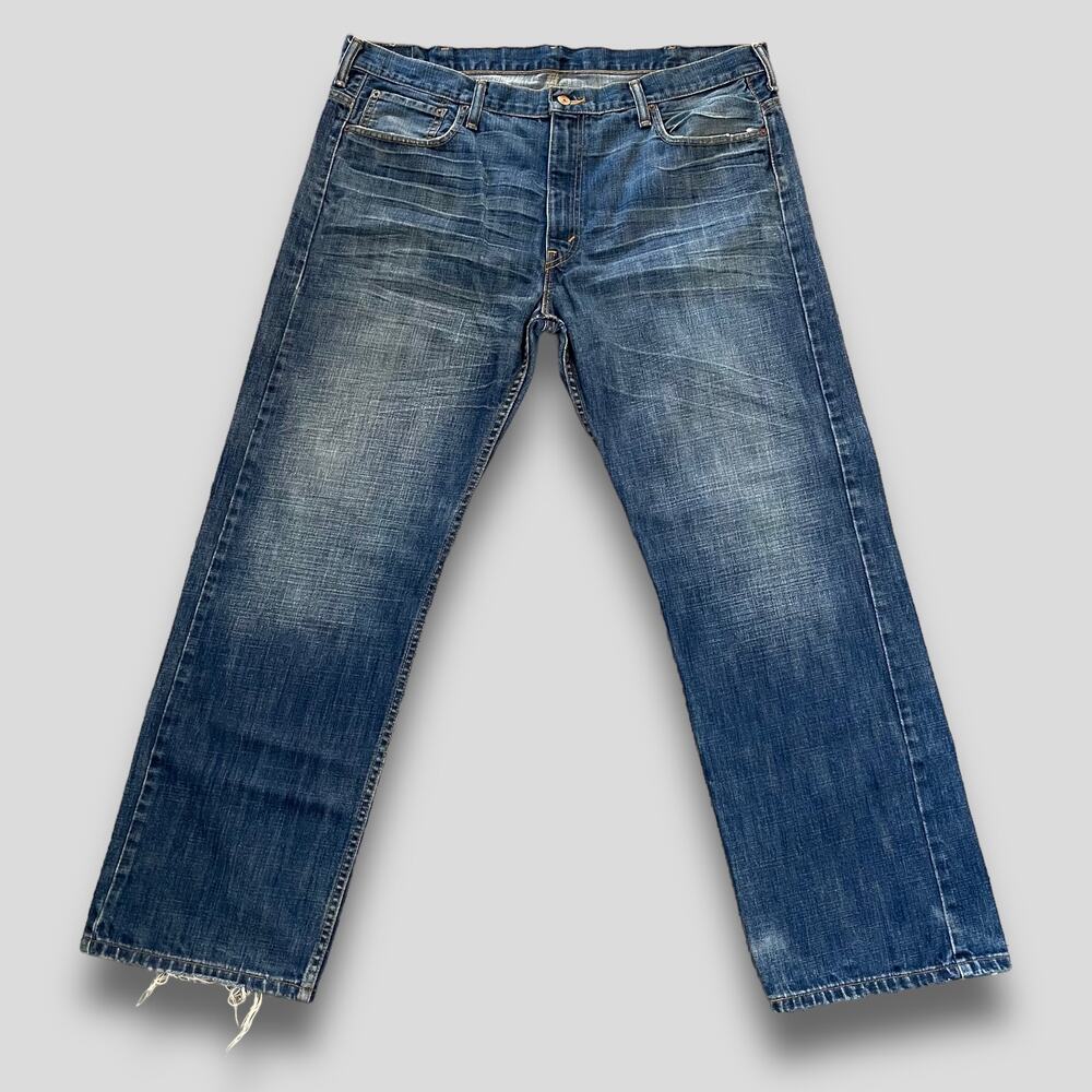 LEVI'S MENS JEANS 100 COTTON 569 LOOSE STRAIGHT LEG BLUE JEANS SIZE 40 X 32